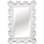 Ariel White Ruffle Framed Rectangle Wall Mirror, 33x48