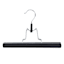 3-Piece Wooden Pant Hanger with Clamp, Black