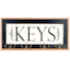 4-Hook Wood & Metal Key Rack, 15x7