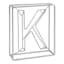Laila Ali 7" Silver Metal Letter Block Sign, K
