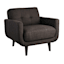 Hadley Tufted Back Accent Chair, Charcoal Grey
