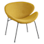 Jagger Chair with Black Metal Legs, Mustard