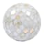 White & Gold Mosaic Glass Ball, 4"