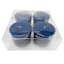 4-Pack Navy Unscented Overdip Votive Candles