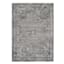 (A461) Dark Grey Medallion Area Rug, 5x7