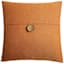 Clayton Orange Coconut Button Throw Pillow, 20"