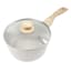 Cream Speckled Non-Stick Sauce Pan with Lid, 3qt