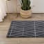 Charcoal Contemporary Distressed Foil Accent Rug, 25x43