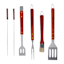 Ignite 7-Piece Red Stainless Steel BBQ Tool Set & Case