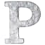 12" Galvanized Metal Monogram Wall Art, P