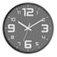 Grey & White Modern 3D Dial Round Wall Clock, 12"