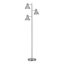 Silver 3-Light Floor Lamp with Metal Shades, 64"