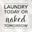 Laundry Today Or Naked Tomorrow Canvas Wall Art, 16"