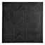 Black Abstract Wooden Wall Panel, 39"