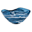 Blue & White Decorative Glass Bowl, 13"