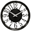 Glossy Black Cut Out Round Wall Clock, 12"