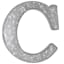 12" Galvanized Metal Monogram Wall Art, C