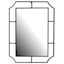 Framed Black Metal Wall Mirror with Curved Corners, 22X30