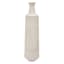 Distressed White Metal Vase, 25"