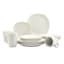 16-Piece Square Coupe Dinner Set, White