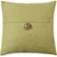 Clayton Olive Green Coconut Button Throw Pillow, 20"