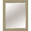 Solid Wood Quad Beads Champagne Rectangle Wall Mirror, 36x46