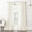 Lyra Cream Crushed Rod Pocket Sheer Curtain Panel, 84"