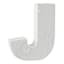 5" White Monogram Letter, J