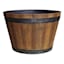 Oak Brown Whiskey Barrel Outdoor Planter, Medium