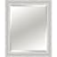 Solid Wood Antique White Rectangle Wall Mirror, 28x34