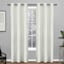 Lennon White Woven Blackout Grommet Curtain Panel, 96"