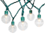 40-Count G40 Clear Globe String Light Set, Green Wire