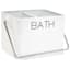 2-Compartment Gatti White Metal Bath Caddy with Chrome Handle