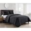 3-Piece Black Ettori Stitch Quilt Set, King