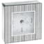 Silver Square Mirror Clock, 5"