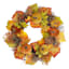 Glittered Velvet Pumpkins Autumn Wreath, 24"