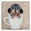 Tea Cup Pup Canvas Wall Art, 12"