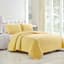 3-Piece Yellow Striped Quilt Set, King