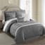 6-Piece Glorious Grey Linen Blend Comforter Set, Queen