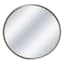 Silver Metal Round Wall Mirror, 32"