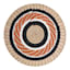 Orange & Black Decorative Round Wall Basket, 13"