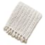 Ivory Chenille Basketweave Throw Blanket, 50x60
