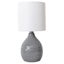 Grey Ceramic Mini Accent Lamp with Shade, 12"