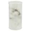 Crosby St. White Marbled Wax LED Pillar Candle with 6 Hour Timer, 4x8