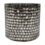 Gold Mosaic Glass Hurricane Candle Holder, 4"