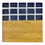 Set of 4 Blue & Natural Wood Coasters