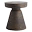 Found & Fable Dark Brown Wood Accent Table