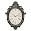 Grey Ornate Oval Wall Clock, 22x30