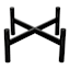 Black Metal Plant Stand, Large