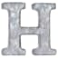 12" Galvanized Metal Monogram Wall Art, H